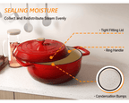 Dutch Oven 5QT 6QT 7.5QT Enameled Cast Iron Cookware with Lid Silicone Handles Oven Safe 500°F Bread Baking Stews Roasts Multiple Colors