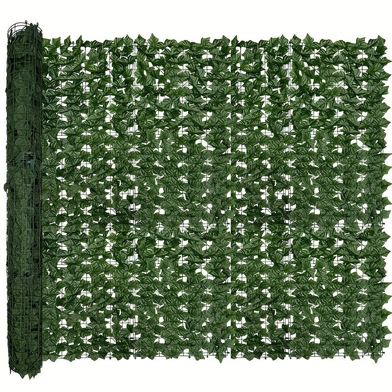 UV Resistant Artificial Ivy Privacy Fence Screen Faux Hedge Wall Panels Fake Ivy Vine Leaf Green Backdrop for Outdoor Garden Patio Balcony Backyard Indoor Decor Multiple Sizes
