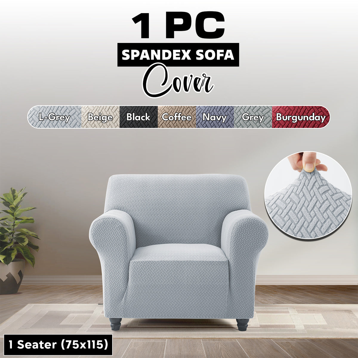 Stretch Spandex Sofa Cover 1 2 3 Seater Elastic Couch Slipcover Anti-Scratch Pet-Friendly Machine Washable Furniture Protector Holiday Gift