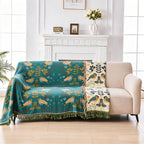 Bird Floral Cotton Throw Blanket Twin Queen King – 100% Cotton Ultra Soft Rustic Quilt, Boho Farmhouse Bed Blanket for Sofa Couch Chair, All Season