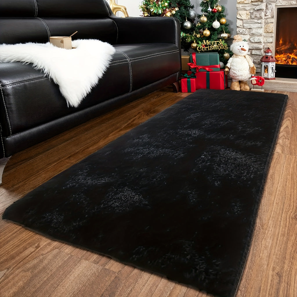 Shaggy Runner Rug Soft Fluffy Area Rug Non-Slip Plush Carpet for Bedroom Hallway Dorm Living Room – Jacquard & Tie-Dye Colors, 2x6 3x5 6x9 8x10 Feet