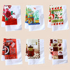 Kitchen Hand Towels Set 6 Pieces – Colorful Printed Tea Towels, Soft Absorbent Holiday Kitchen Cloths for Kitchen Decor & Cleaning