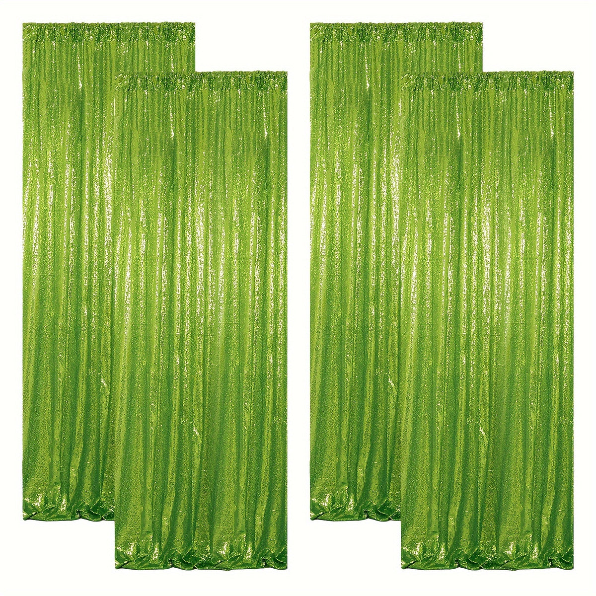 Sequin Backdrop Curtains – Glitter Party & Wedding Background Panels, 2ft×8ft per Panel, 4/6/8 Panel Sets, 29 Colors for Birthday, Stage, Bridal & Event Decor
