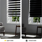 Cordless Zebra Blinds Day Night Dual Layer Window Shades for Home & Office – Free Stop Light Control, Easy Install, 4 Colors & Custom Widths