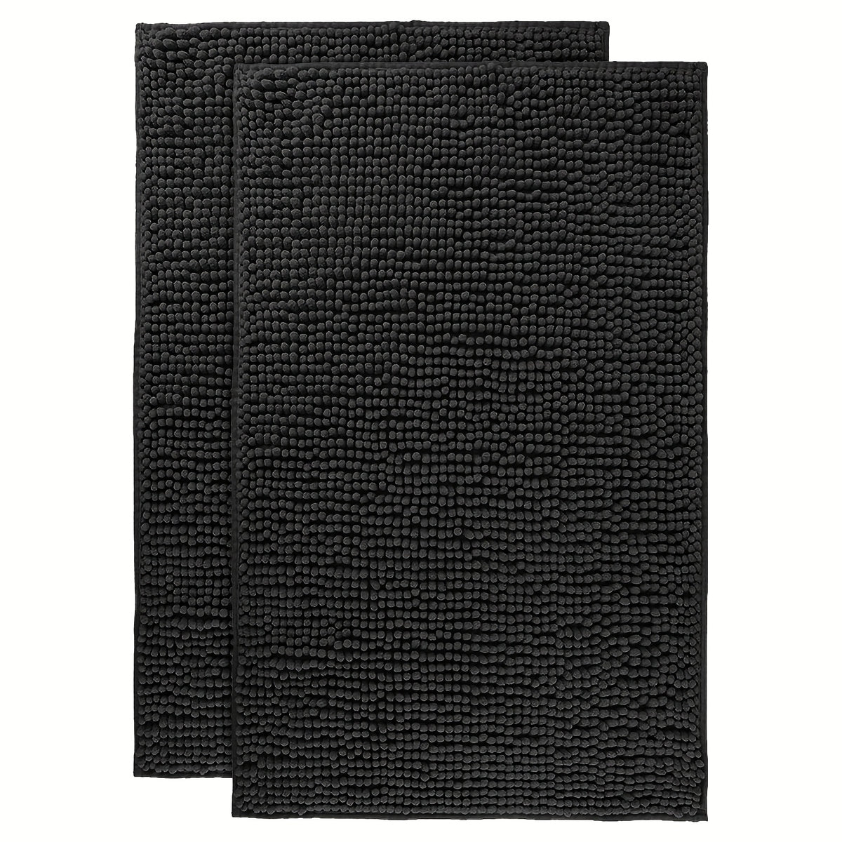 Chenille Bathroom Rug Extra Soft Absorbent Bath Mats for Bathroom Floor – Non-Slip, Water Absorbent, Machine Washable Bath Mat