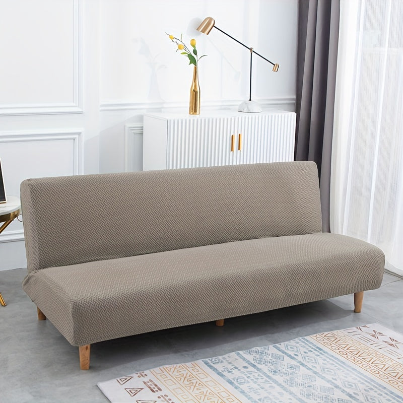 T-Shaped Jacquard Sofa Cover Futon Slipcover - Stretch Couch Cover for Living Room Office L Shaped Sofa Protector M L Size