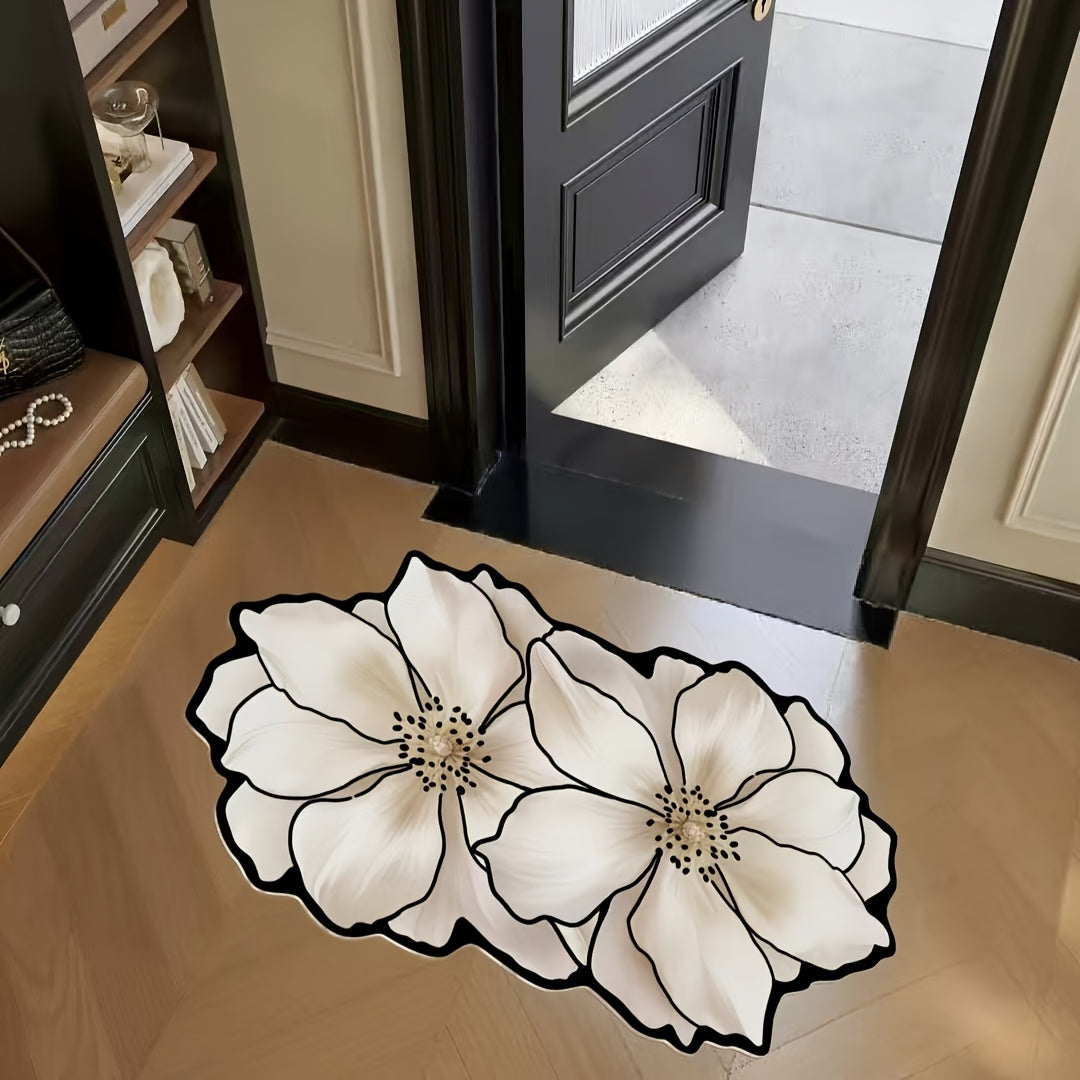 Diatom Mud Mat – Super Absorbent Quick-Dry Non-Slip Floor Mat for Bathroom, Kitchen & Living Room, Flower-Shaped Draining Mat, Home Decor Bath Mat, Multiple Sizes