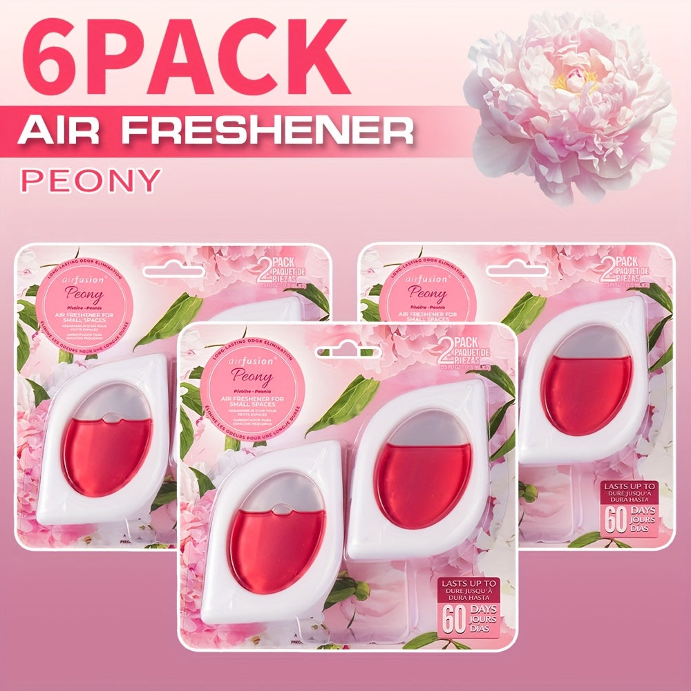 Small Space Air Freshener 2, 6 or 12 Pack – Odor Eliminator for Closets, Bathrooms & Pet Areas, 6 Scents, 0.25 fl oz Each Lasts Up to 30 Days, Fresh Scent Home Deodorizer