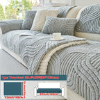 Plush Non-Slip Sofa Cover – Modern Luxurious Pet-Friendly Stretch Couch Protector for Living Room, Bedroom & Office, Soft Polyester Fabric, Breathable & Stylish, Machine Washable, No Print, 4 Sizes