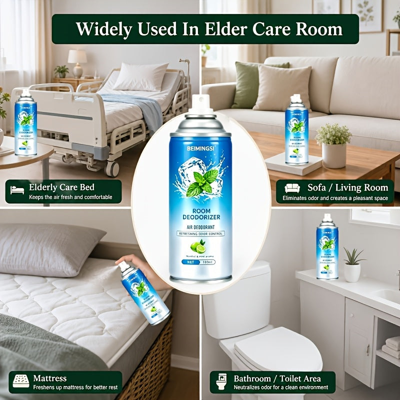 Senior Odor Eliminator Deodorizing Refreshing Spray 6.09 oz Removes Body Odor and Urine Smell for Bedroom Guest Room Car Hotel Elder Care