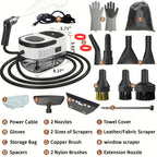 Handheld Steam Cleaner High Pressure 54oz Tank 3-Level Adjustable Handle Portable for Home Car Furniture Grout Bed Bugs 3 Colors