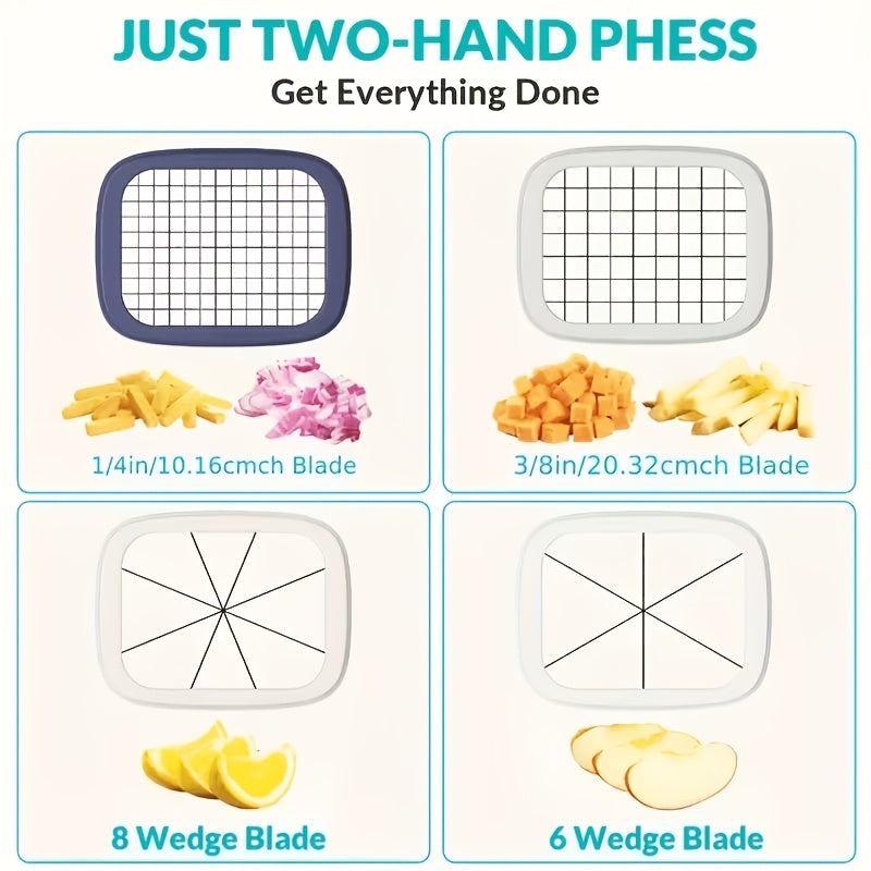 4-Blade Stainless Steel Vegetable Grater & Fruit Slicer Multifunctional Mandoline Cutting Tool – Slice Carrots, Cucumbers, Cabbage, Onions, Beans, Fruits & Cheese with Ease