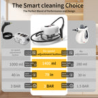 Handheld High Pressure Steam Cleaner High Temperature Portable Steam Mop LCD Display Gear Control 40oz Tank for Kitchen Carpet Sofa Upholstery