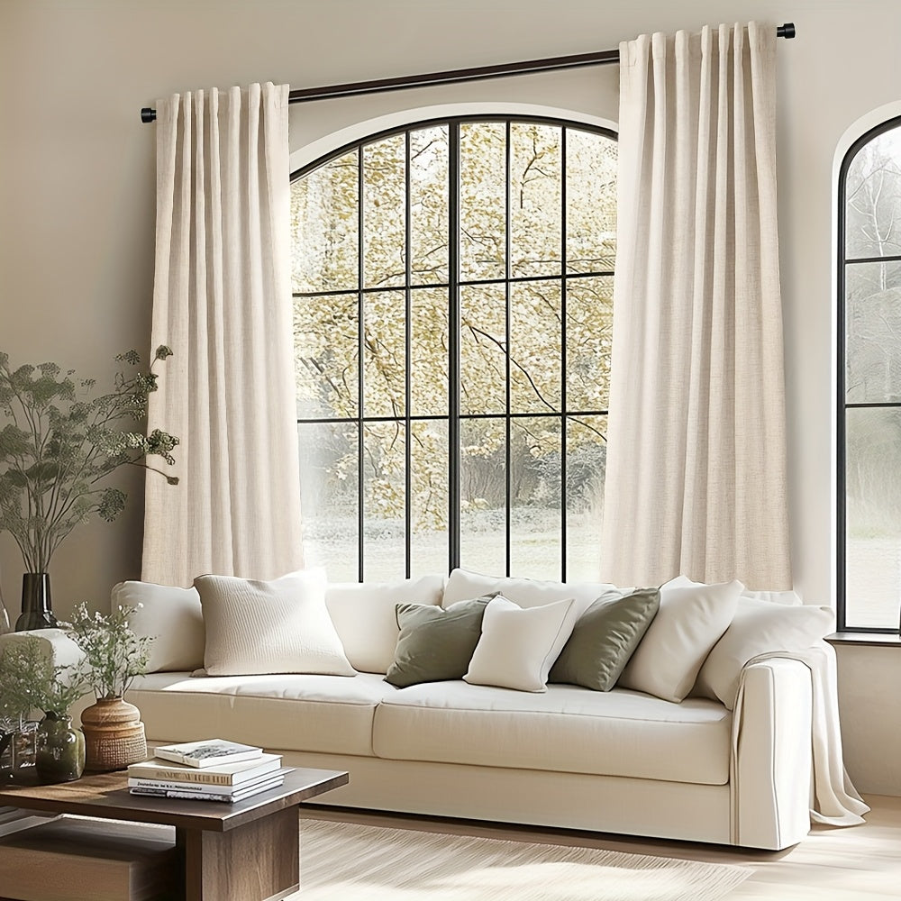 100% Blackout Curtains Back Tab & Rod Pocket for Bedroom Living Room - Thermal Insulated Darkening Drapes 2 & 4 Panel Sets for Windows Office Kitchen, Modern Home Decor
