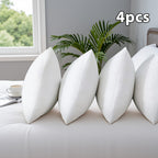 Fluffy Square Pillow Inserts Set of 4 with Zipper, Plump Cushion Stuffer Inserts for Throw Pillow Covers, Sofa, Bed, Patio & Couch, Machine Washable, Available in 14 to 22 Inch Sizes