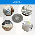 Washing Machine Lint Traps 50-Pack, Stainless Steel Mesh Filter Screen with Nylon Ties for Washer Drain Hose, Lint Catcher Prevents Clogs