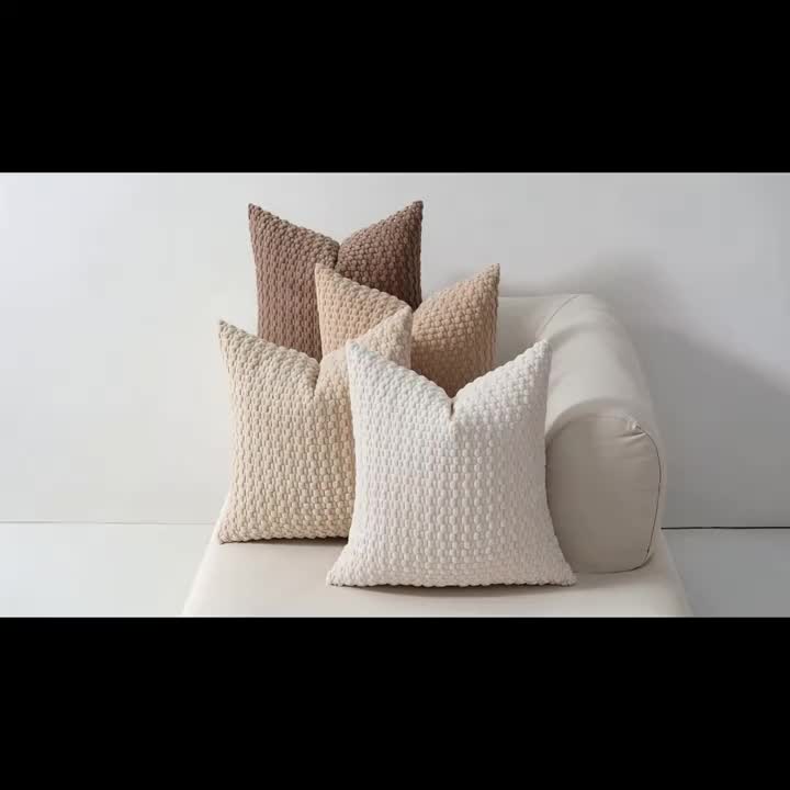 Velvet Cushion Covers – Set of 4 Soft Double-Sided Modern Throw Pillow Covers for Sofa, Couch, Bed & Chair, Machine Washable Decorative Pillowcases for Living Room & Bedroom