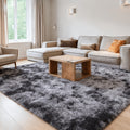 Fluffy Plush Area Rug 1.6 Inch Thick Non-Slip Machine Washable Polyester Tie Dye Rectangle Carpet for Living Room Bedroom Multiple Sizes and Colors
