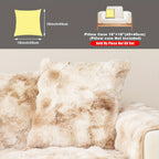 Faux Lamb Fluffy Sofa Cover Modern Gradient – Thick Plush Pet-Friendly Polyester Sofa Protector, Machine Washable 450-500g Fabric for Single, Double, Triple & Combination Sofas