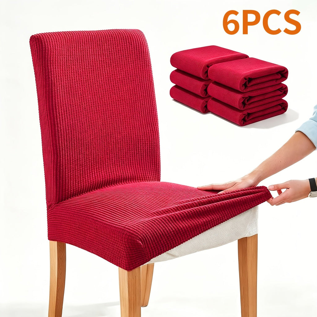 Dining Chair Covers 4/6pcs Set Washable Pet Friendly Dirt & Wear Resistant – Versatile Stretch Slipcovers for Home & Restaurant Seating, 12 Colors