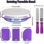 492-Piece Pro Cake Decorating Set - Complete Baking Kit with Cake Turntable, 58 Piping Tips, Reusable Piping Bags, Spatulas, Molds & More - Professional Quality for Home Bakers & Decorators