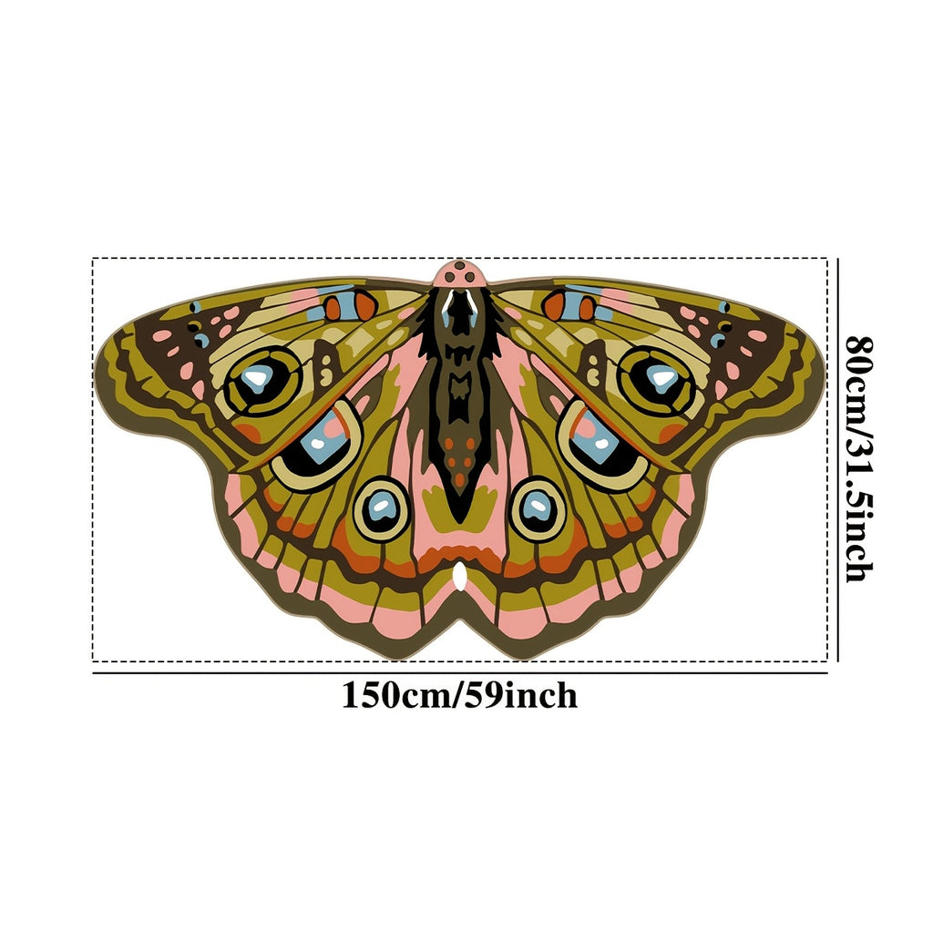Butterfly Shaped Plush Rug Soft Carpet for Living Room Bedroom Bedside Creative Artistic Decor Modern Minimalist 2 Colors 3 Sizes