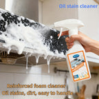 Heavy-Duty Kitchen Degreaser Foam Cleaner 10.14oz - Lemon Scent Grease & Oil Remover for Stoves, Ovens & Grills, Citric Acid & Coconut Oil Formula, Deep Foam Cleaning Action