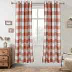 Buffalo Plaid Blackout Curtains Farmhouse Thermal Insulated Drapes | Room Darkening Window Panels for Bedroom Dining Room, 9 Colors 14 Sizes, Single or 2-Panel Set