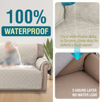 Liquid-Resistant Sofa Cover with Pocket, Geometric Pattern Couch Slipcover Furniture Protector for Pets, Washable Thick Soft 1 2 3 4 Seat Sizes Chair Loveseat Sofa