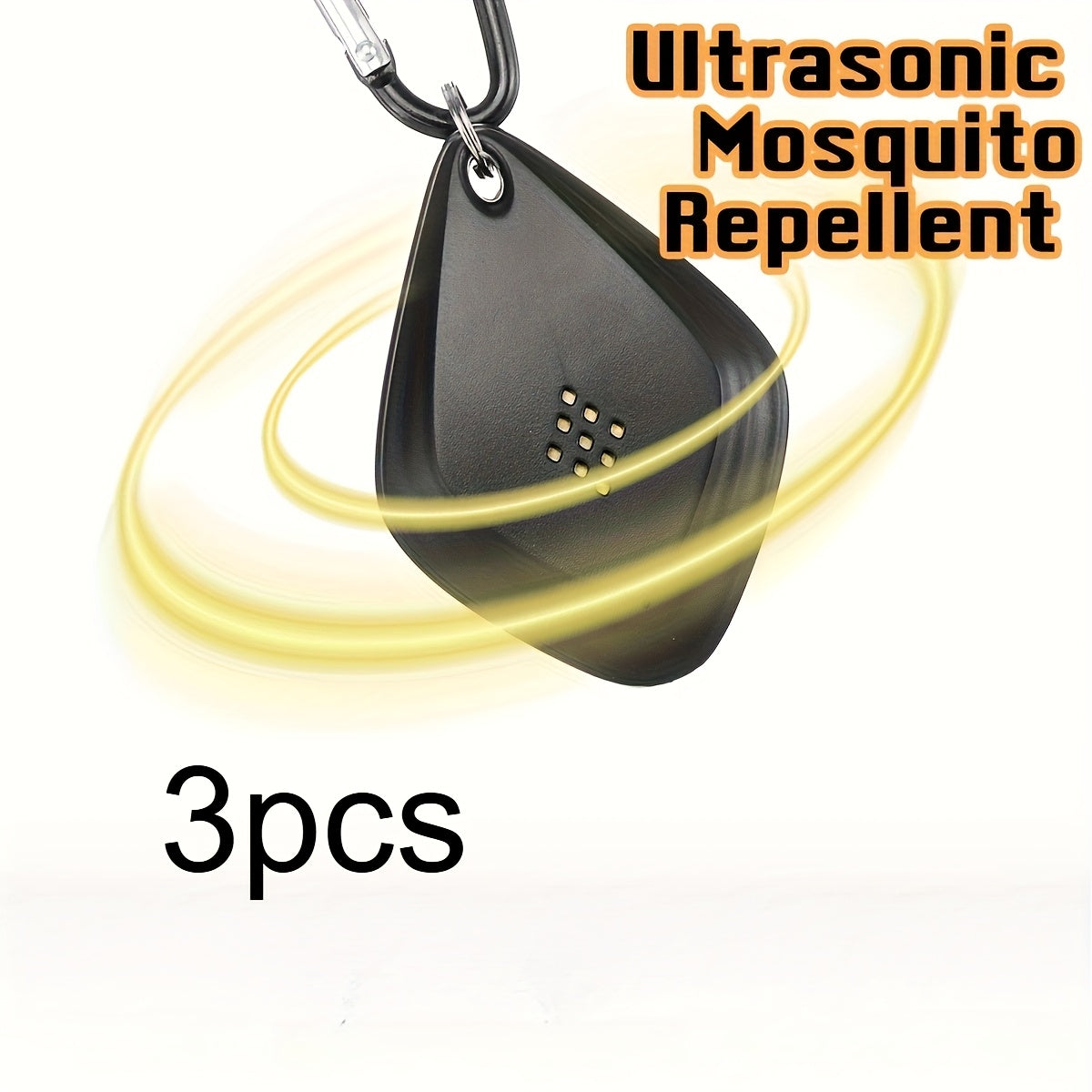 Portable Ultrasonic Mosquito Repellent USB Rechargeable - Soundwave Insect Repeller for Mosquitoes Fleas Ticks Camping Picnic Sports Home Indoor Outdoor Pest Control Device