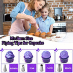 493 Piece Professional Cake Decorating Set with Rotating Cake Wheel & Reusable Piping Bags - Complete Baking Art Kit for Bakers Father's Day Gift
