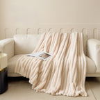 Quilted Anti-Static Thick Throw Blanket – Warm Cozy Twill Weave Bed Blanket in 7 Colors & 4 Sizes for Bedroom, Dorm & Office Nap