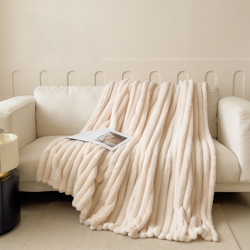 Quilted Anti-Static Thick Throw Blanket – Warm Cozy Twill Weave Bed Blanket in 7 Colors & 4 Sizes for Bedroom, Dorm & Office Nap
