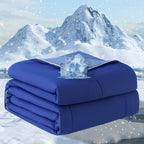 Cooling Blanket for Hot Sleepers – Breathable Lightweight Bedspread with Cooling Technology | All-Season, Machine Washable | Twin, Queen & King | White, Grey, Beige, Light Blue, Navy Blue