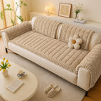 Soft Quilted Thick Sofa Cover Bohemian Style – Removable Machine Washable Pet-Friendly Sofa Protector for 1/2/3/4 Seater Split Sofa, All-Season Couch Cover for Living Room, Bedroom & Office
