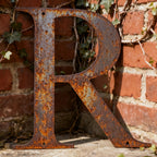 Rustic Metal Letter Wall Decor 12-Inch Tall Slim Iron Alphabet A-Z, Vintage Industrial Wall Art Sign for Home Kitchen Bar Shop, Personalized Name Monogram Holiday Gift for Christmas Thanksgiving – 26 Letters