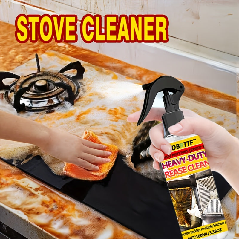 Kitchen Degreaser Spray Coconut Oil Infused - Heavy Duty Grease Remover for Range Hoods, Stovetops & Cookware - Fog-Free Liquid Cleaner