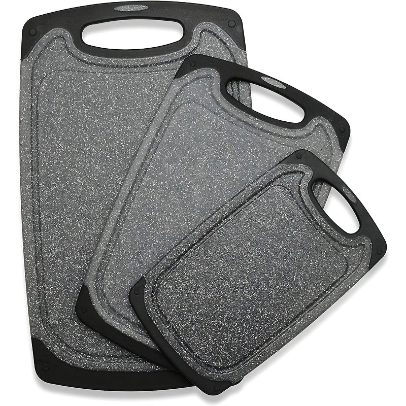 Cutting Board Set 3pcs, Non-Slip Kitchen Chopping Boards with Juice Groove, Dishwasher Safe, Durable BPA-Free Boards for Meat, Vegetables & Fruit, Kitchen Essential & Great Housewarming Gift