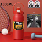 Large Capacity Vacuum Insulated Tumbler 1200ml/1500ml Stainless Steel - Leakproof Travel Mug Keeps Hot & Cold, for Travel Fitness Camping - Holiday Christmas Gift, 9 Colors