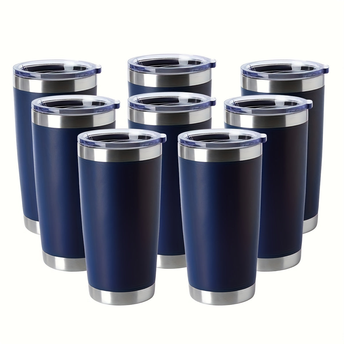 20oz Insulated Travel Coffee Tumbler 8-Pack – Stainless Steel Mug with Lid & Straw | Animal Print | Hot & Cold Drinks | Outdoor, Holiday & Valentine’s Gift