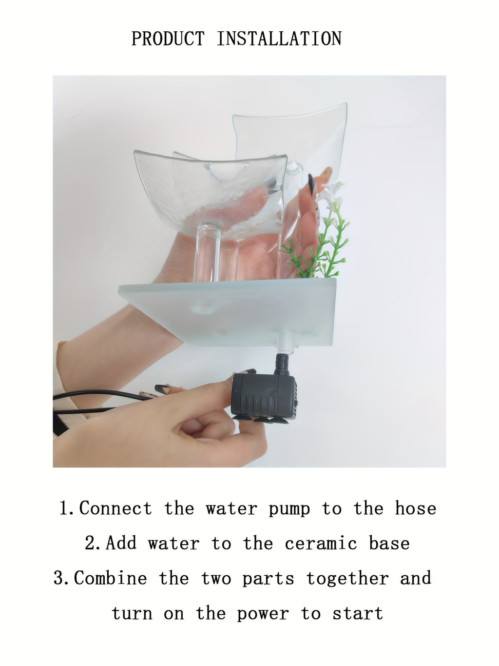 Glass Desktop Water Fountain with LED Lighting – USB-Powered Soothing Tabletop Waterfall Decor, Lotus Design, Serene Ambiance for Living Room, Bedroom, Office & Business Gifts