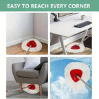 Microfiber Rotary Mop Replacement Heads 360-Degree Triangular Pads for Spin Mop Systems – Available in 2, 5, 10 & 20 Pack, Reusable Floor Cleaning Refills