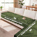 Plush Sofa Cover Faux Rabbit Fur Non-Slip, Thickened Quilted Sofa Cushion Cover Machine Washable, Warm Breathable Pet-Friendly Couch Pad for Living Room, Bedroom & Office