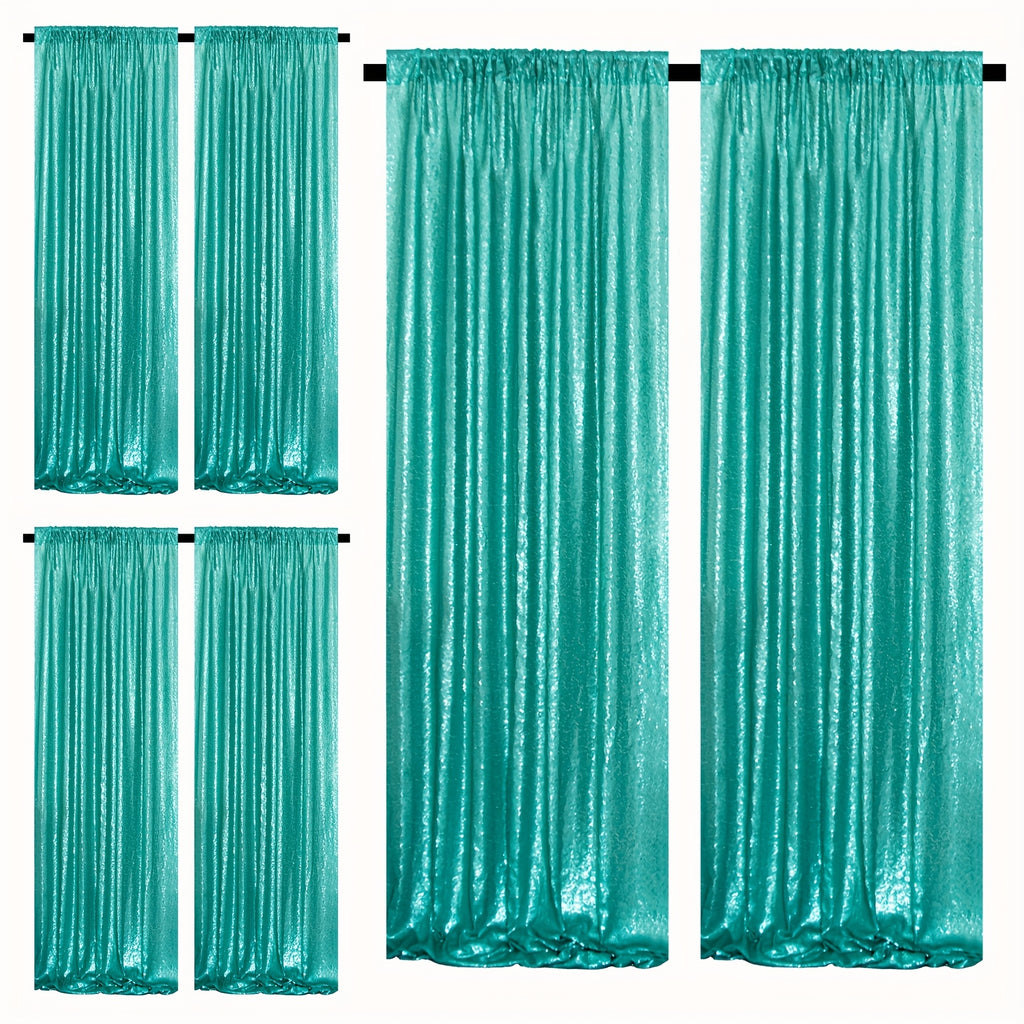 Sequin Backdrop Curtains – Glitter Party & Wedding Background Panels, 2ft×8ft per Panel, 4/6/8 Panel Sets, 29 Colors for Birthday, Stage, Bridal & Event Decor