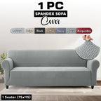 Stretch Spandex Sofa Cover 1 2 3 Seater Elastic Couch Slipcover Anti-Scratch Pet-Friendly Machine Washable Furniture Protector Holiday Gift