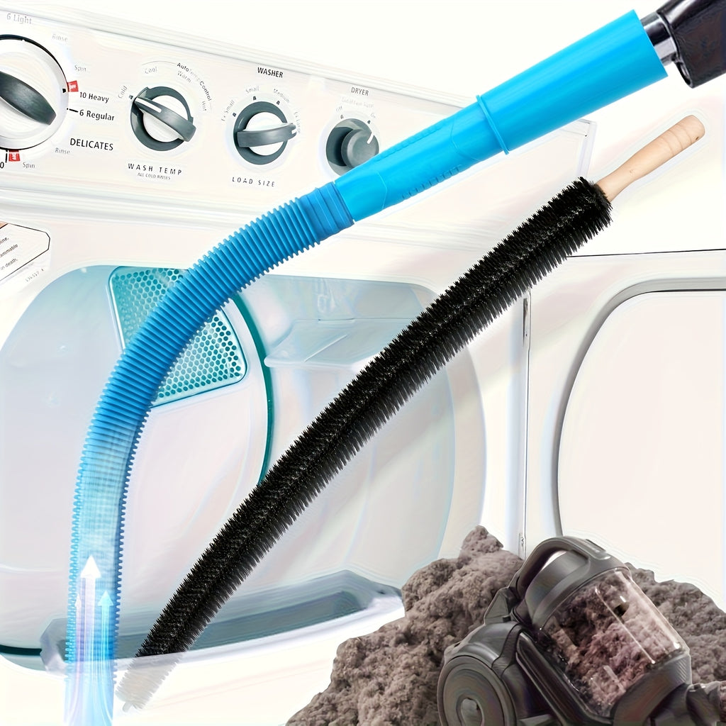 Dryer Vent Cleaning Kit – Flexible Lint Brush & Vacuum Hose Attachments for Dryer Duct Cleaning