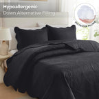 Luxury Quilted Bedspread Set 3 Piece Floral Coverlet with Pillow Shams Breathable Lightweight All Season - Twin Queen King California King 16 Colors