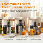 Centrifugal Juicer Machine 2-Speed Wide 3-Inch Feed Chute 54oz Pulp Container Easy to Clean Fruit Vegetable Juice Extractor