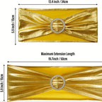 Spandex Chair Sash Bows 100-Pack Metallic Gold Silver Rose Gold Wedding Chair Belts Decorative Bow Ties for Banquet Event Party Chairs – Elastic Chair Bands for Wedding Reception Decoration