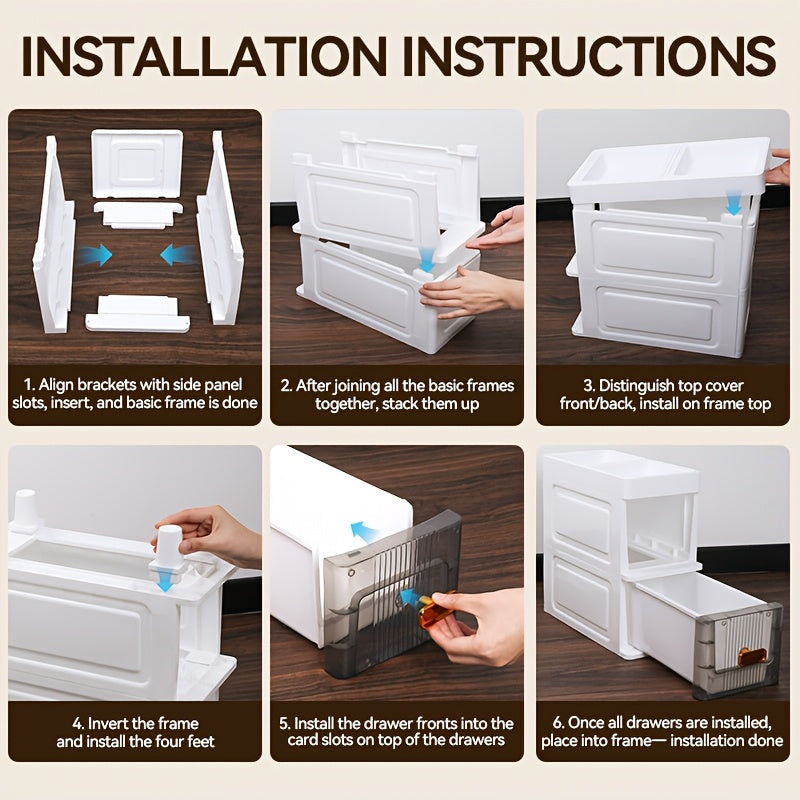 Slim Rolling Storage Cabinet with Drawers – Narrow Gap Organizer for Bathroom, Kitchen & Refrigerator Side Spaces, Multi-Layer Pull-Out Drawer Unit